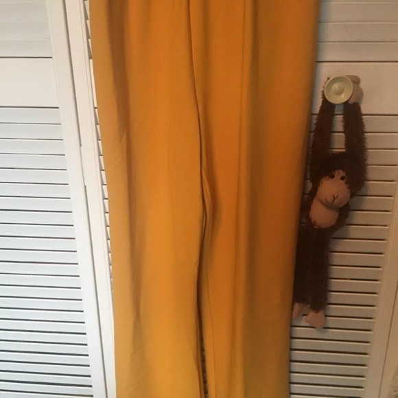 Gold Sleeveless Jumpsuit Size L 14 16 Keyhole - Picture 6 of 12